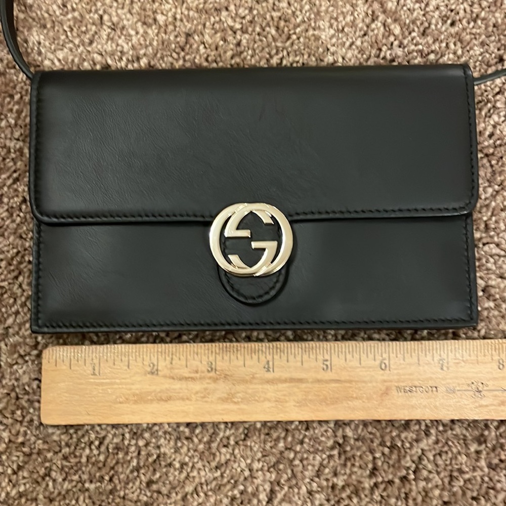 Gucci black leather crossbody - Picture 3 of 14